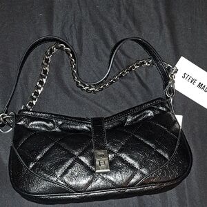 Steve Madden Black Quilted Shoulder Bag